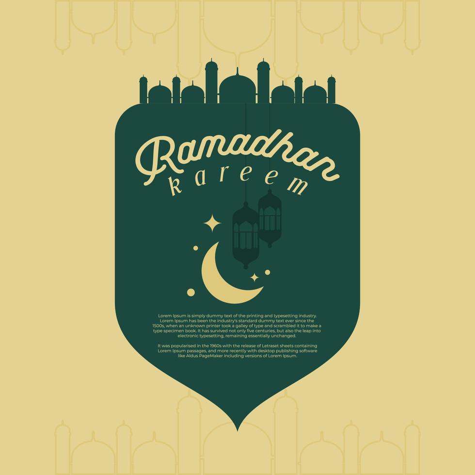 template ramadan, instagram posts, greeting card poster template, post card, invitation vector