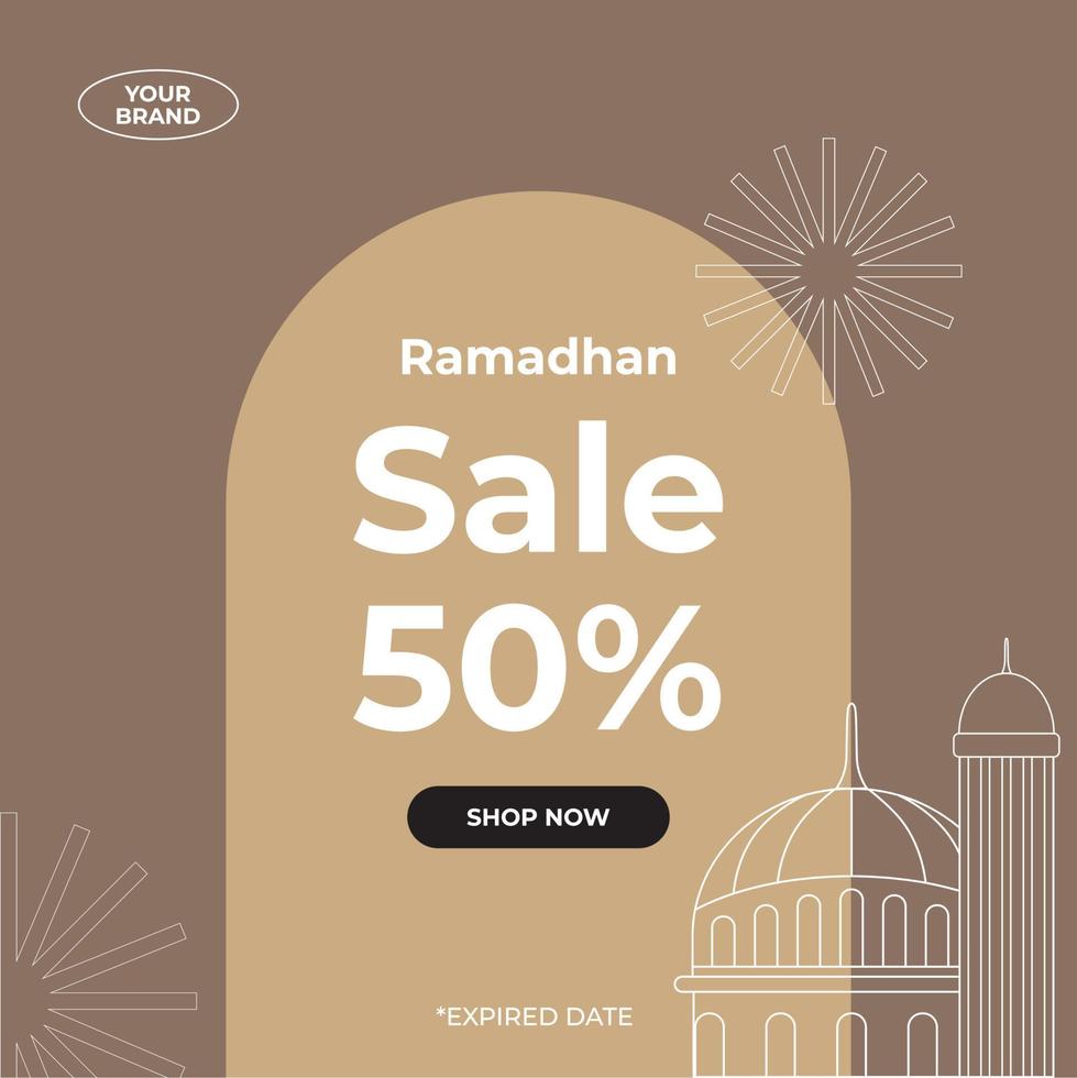 template ramadan, instagram posts, greeting card poster template, post card, invitation vector