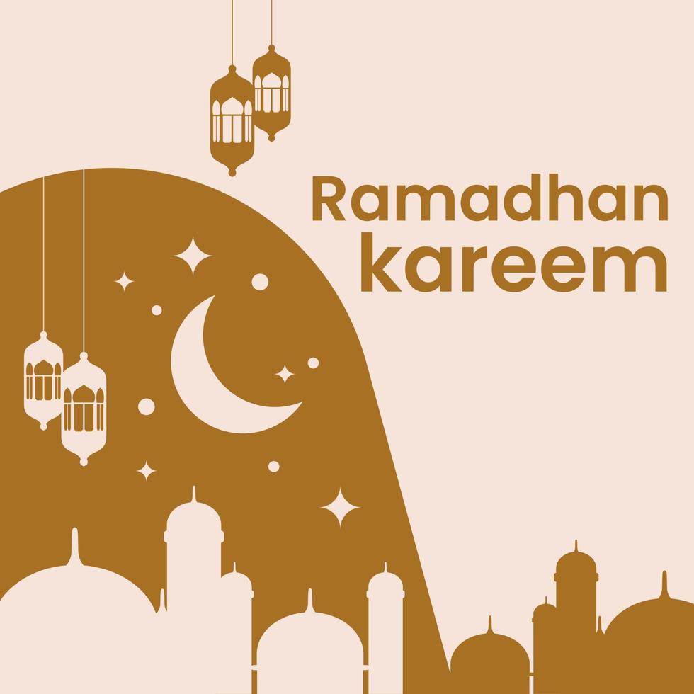 template ramadan, instagram posts, greeting card poster template, post card, invitation vector