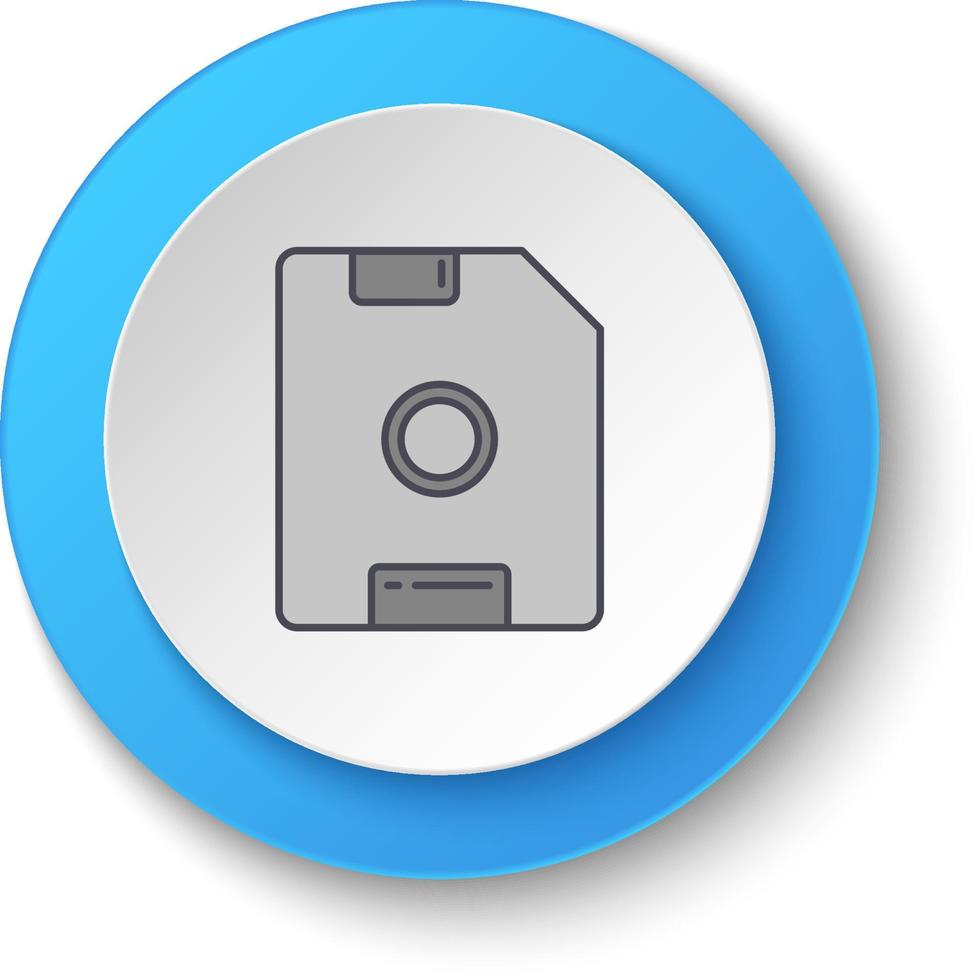 redondo botón para web icono. disco, flexible. botón bandera redondo, Insignia interfaz para solicitud ilustración en blanco antecedentes vector