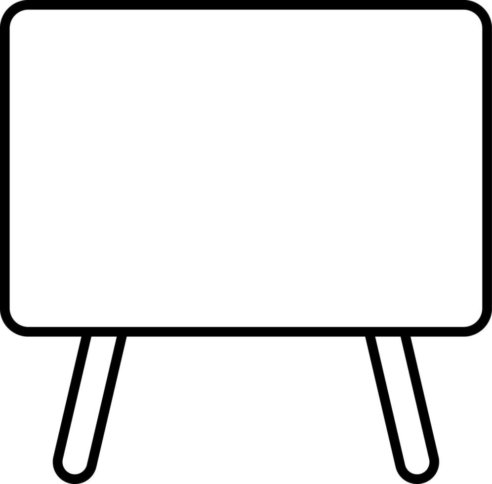 Line vector icon blackboard. Outline vector icon on white background
