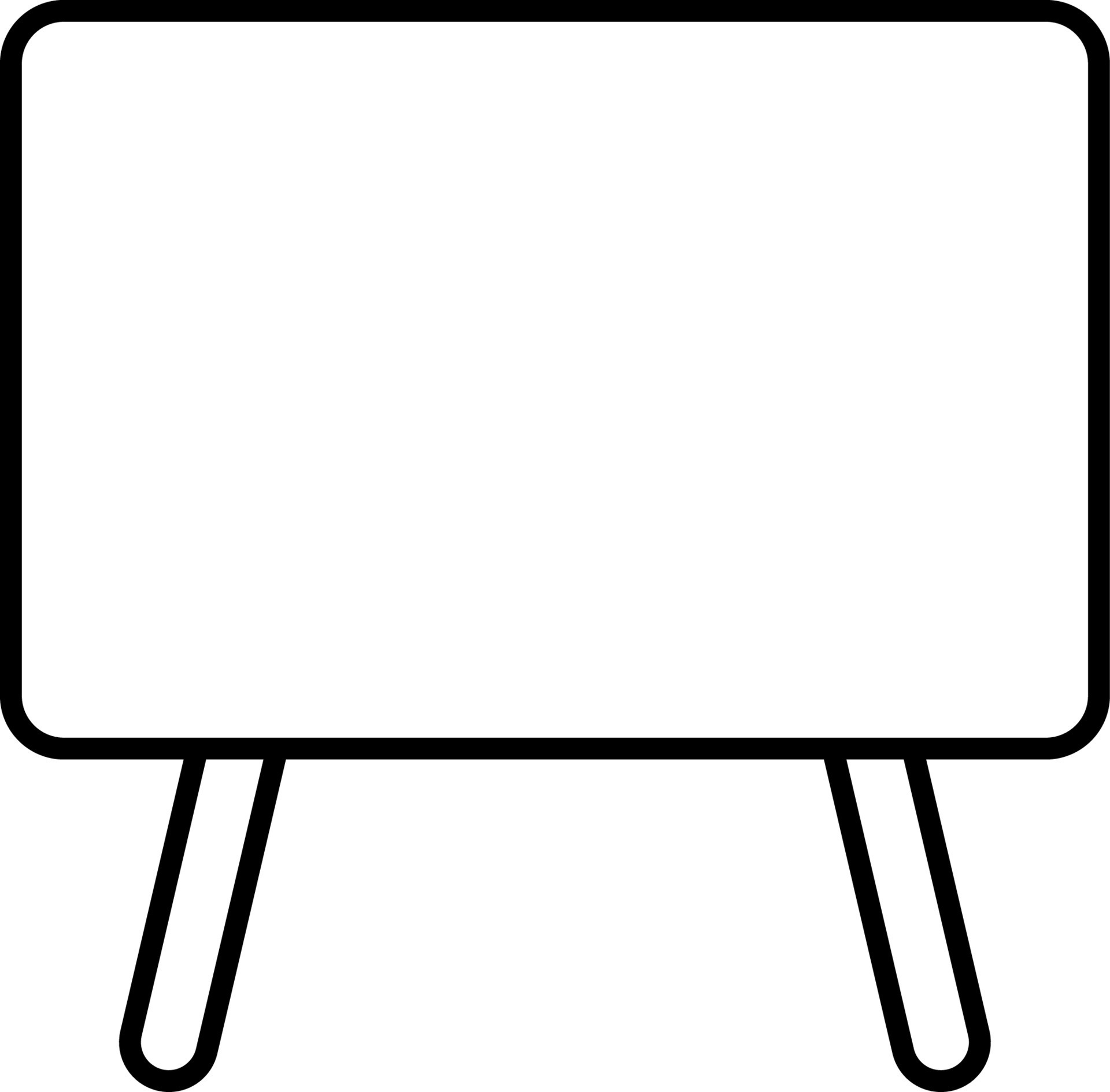 Line vector icon blackboard. Outline vector icon on white background