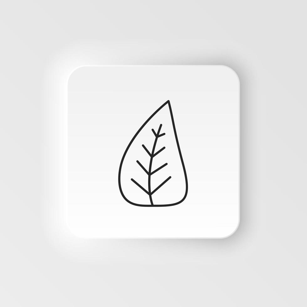 Botanical, forest icon. Simple element illustration natural concept. Botanical, forest icon. Neumorphic style vector icon on white background