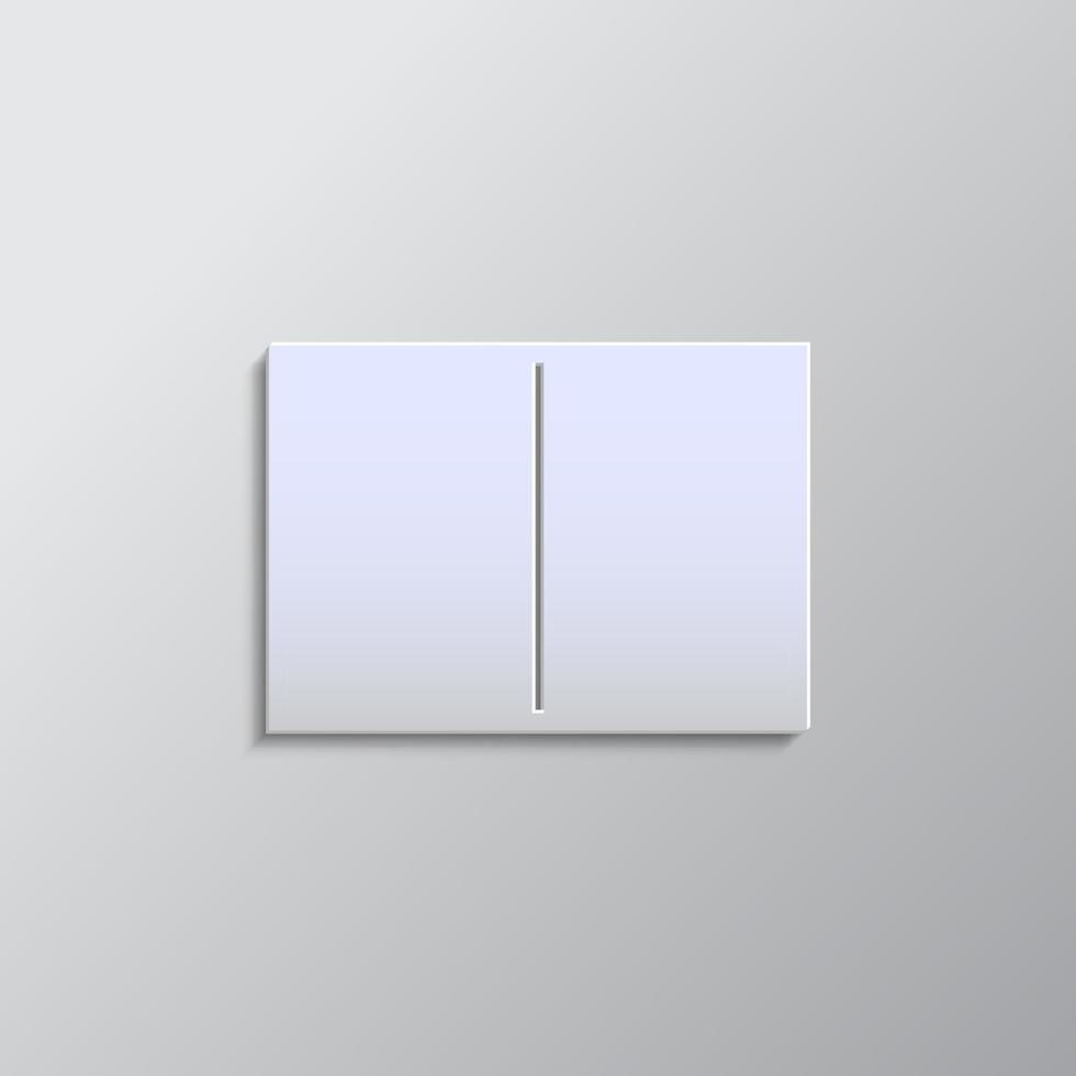 Door, icon paper style. Grey color vector background- Paper style vector icon