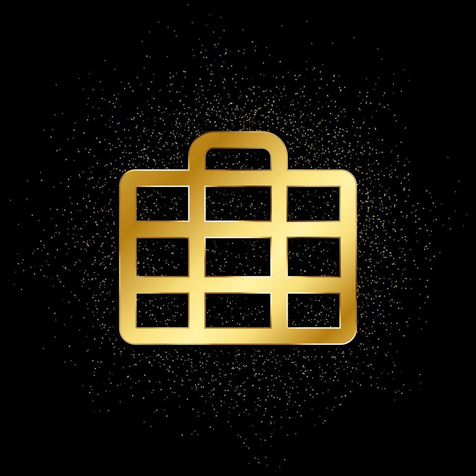caso, millón, dinero oro icono. vector ilustración de dorado partícula antecedentes. oro icono