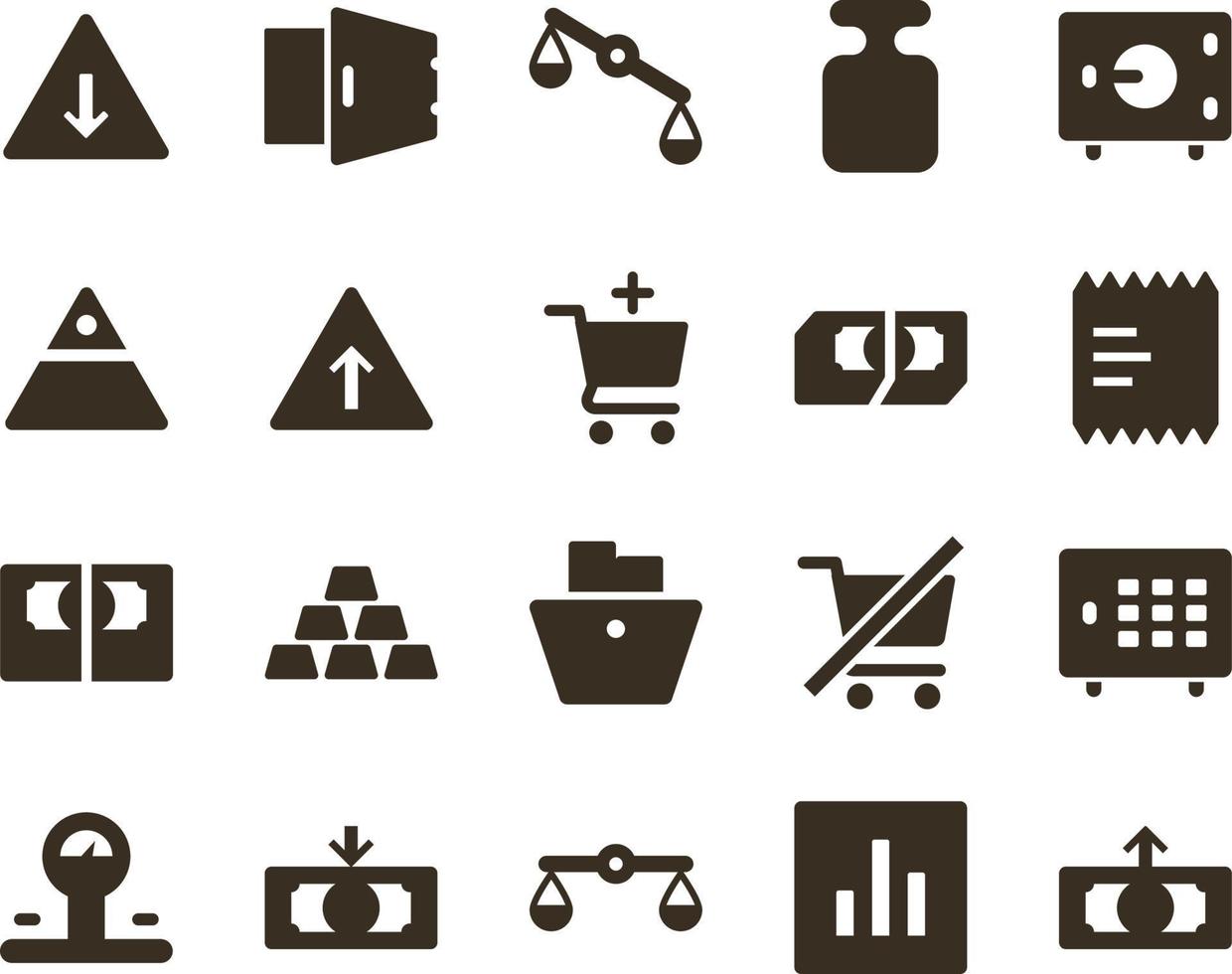 Money and finance icon set, cash, finance, money. Investment, banking, money and finance icons on white background vector