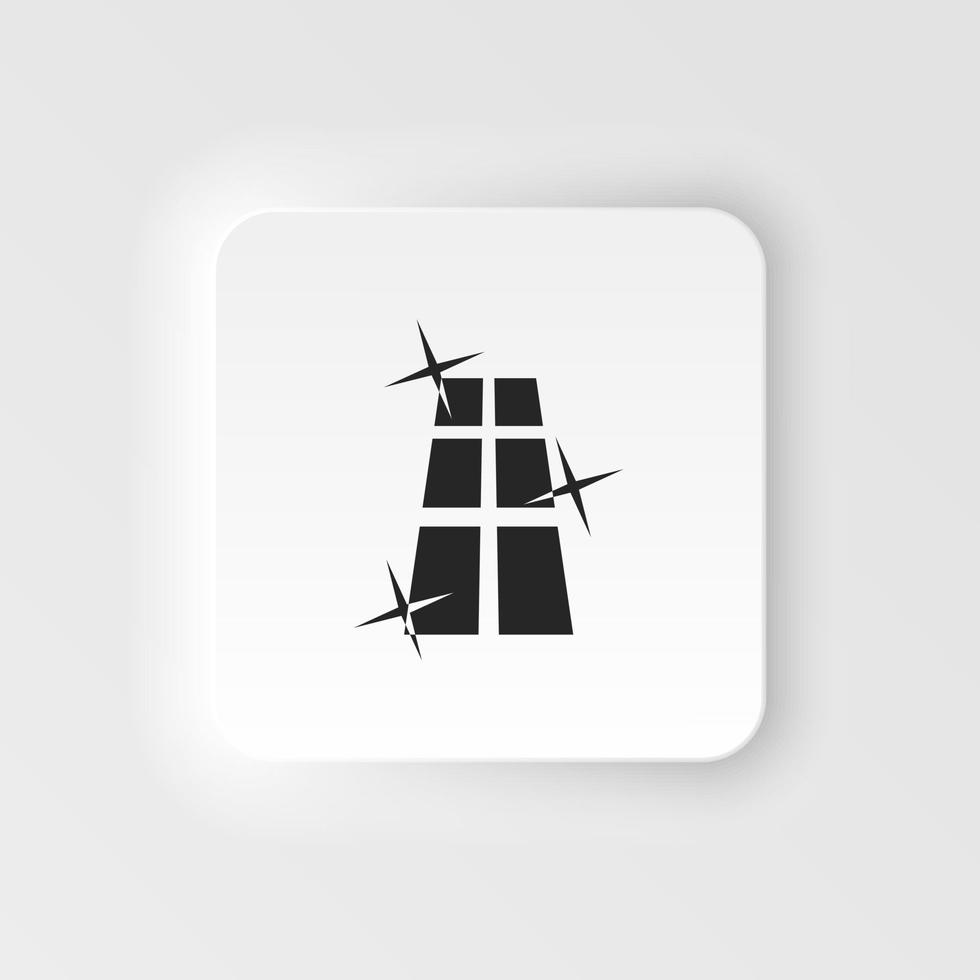 Cleaning service. Flat neumorphic style neumorphic style vector icon icon with hand in rubber glove. Clean, clean icon, cleaning floor, cleanliness, road cleaning icon .