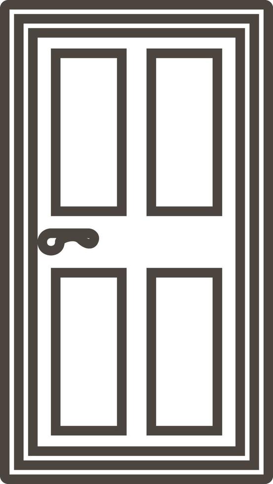 Door, icon in trendy outline style isolated on white background. Door symbol for your web site design, logo, app, UI. Vector illustration, EPS10. - Vector on white background