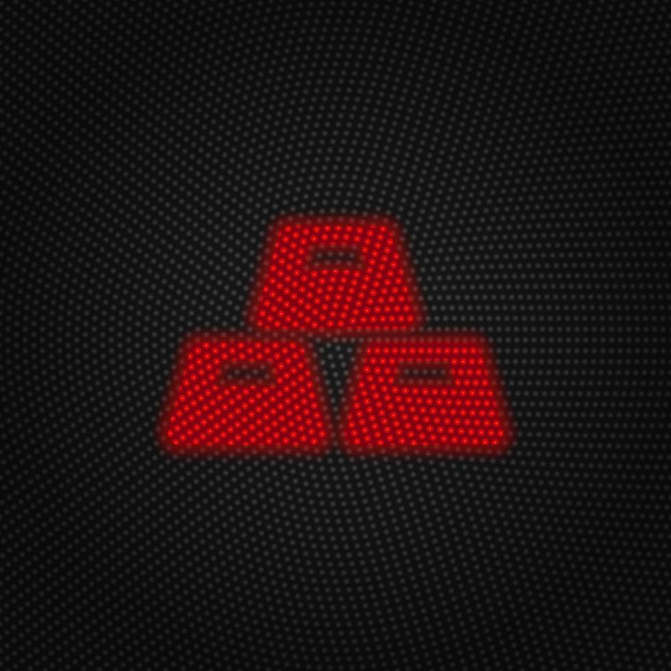 Bank, gold, money vector Light red color retro style vector icon on white background