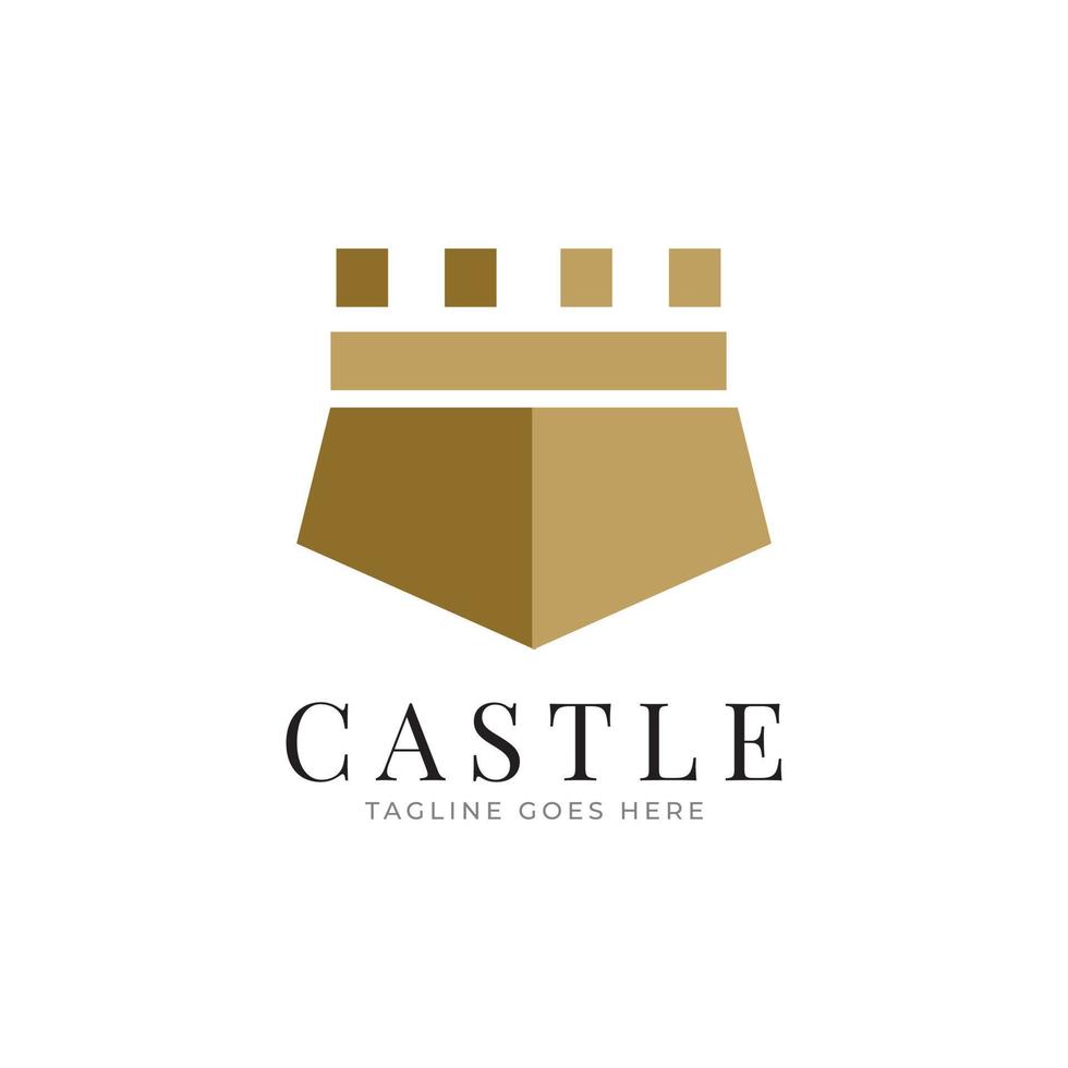 castillo logo icono diseño modelo vector ilustración.