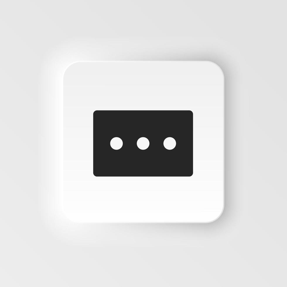 Cinema, theater, ticket neumorphic style vector icon. Simple element illustration from UI concept. Cinema, theater, ticket neumorphic style vector icon. Finance concept vector illustration. .