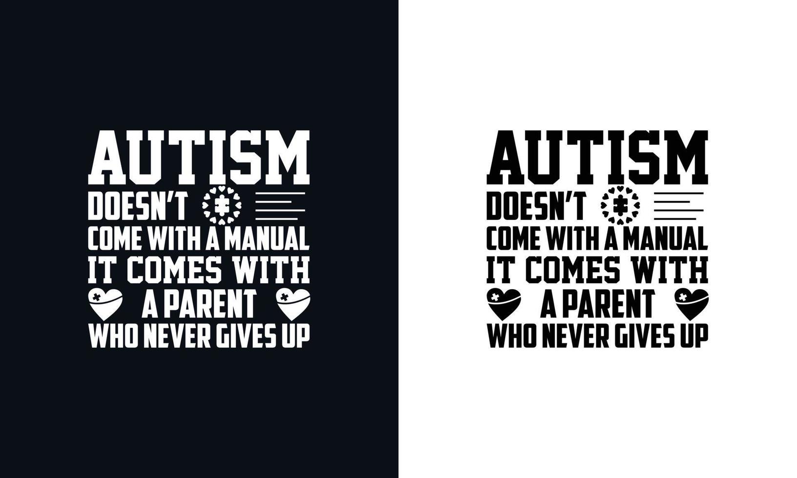 mundo autismo conciencia día. autismo camiseta diseño vector