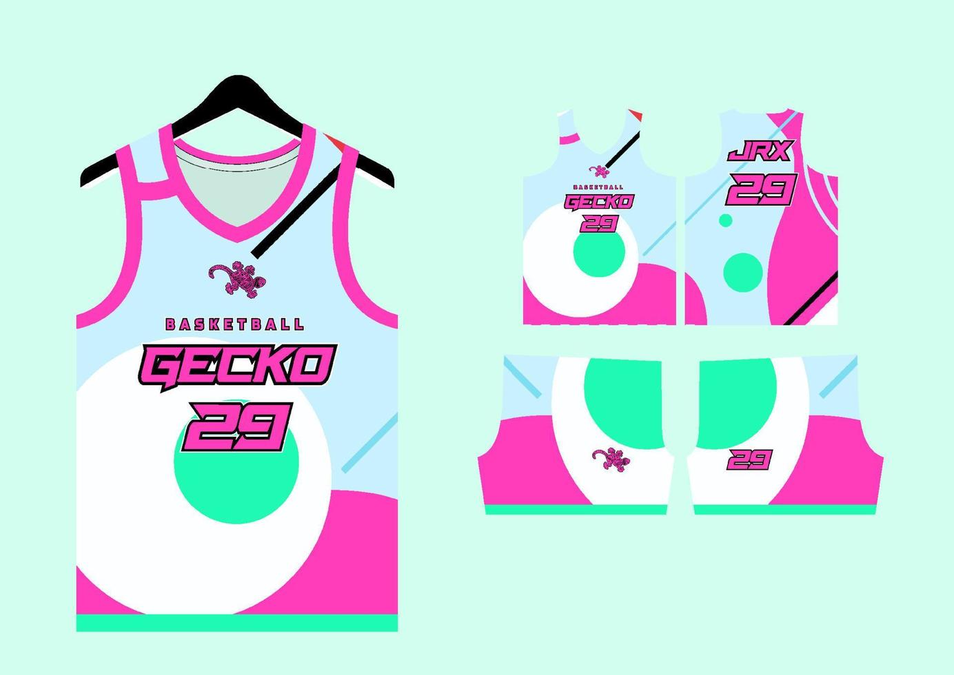 conjunto modelo impresión baloncesto uniforme jersey vector