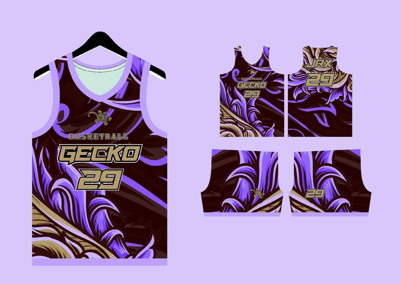 conjunto modelo impresión baloncesto uniforme jersey vector