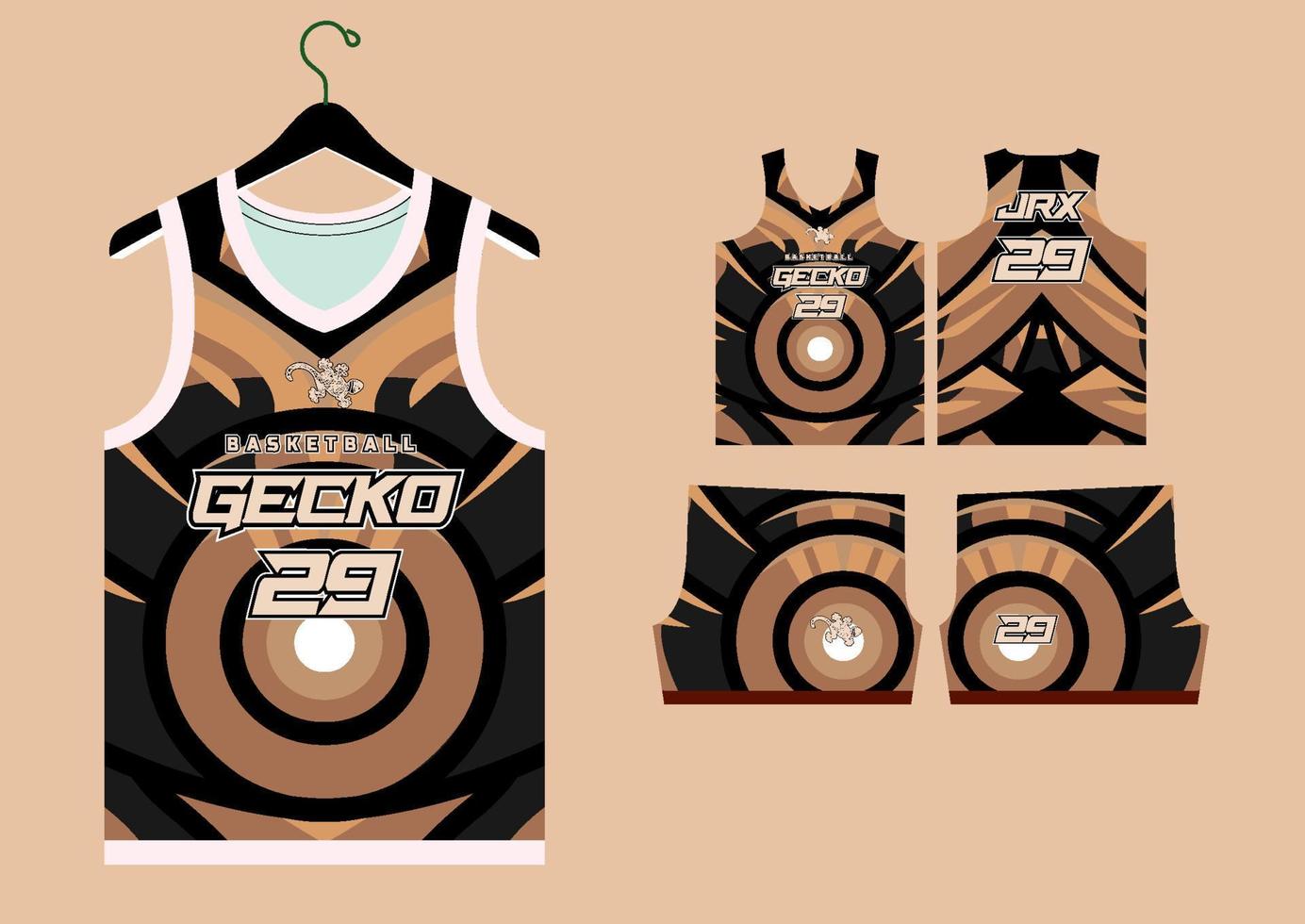 conjunto modelo impresión baloncesto uniforme jersey vector