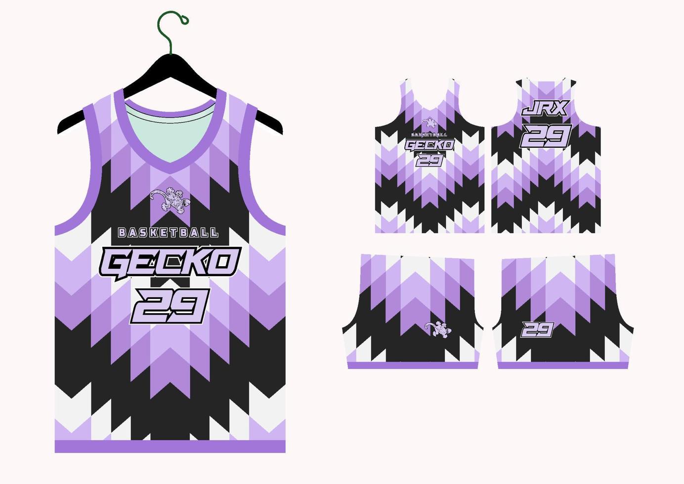 conjunto modelo impresión baloncesto uniforme jersey vector