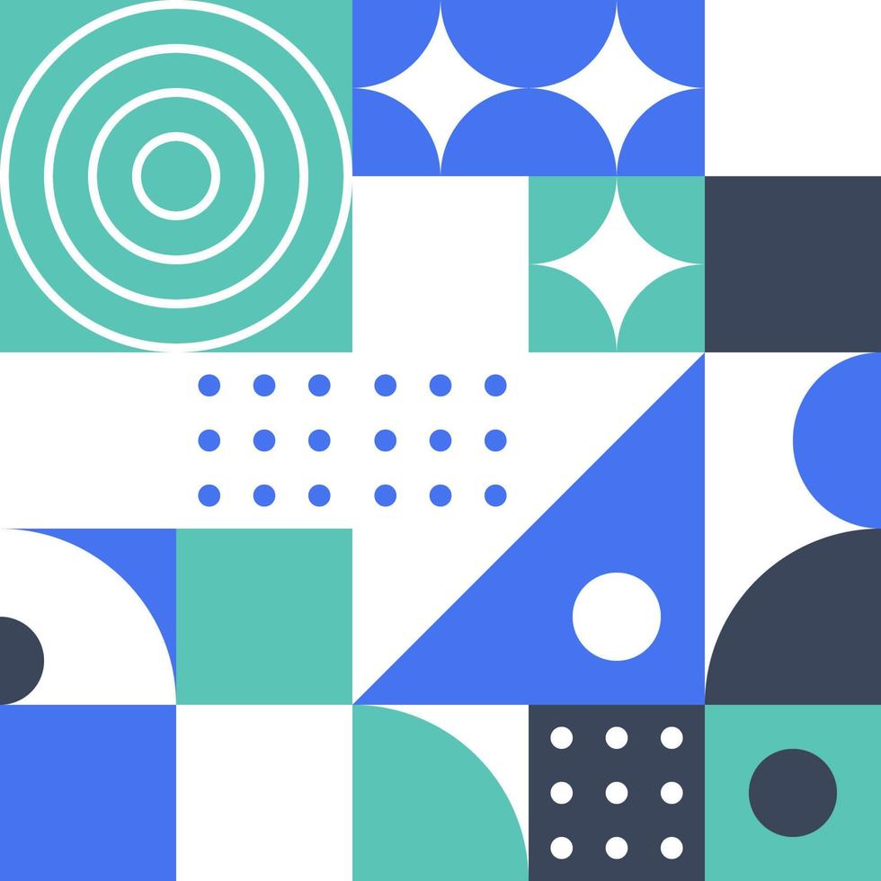 Bauhaus or Scandinavian style Modern abstract geometric seamless pattern vector
