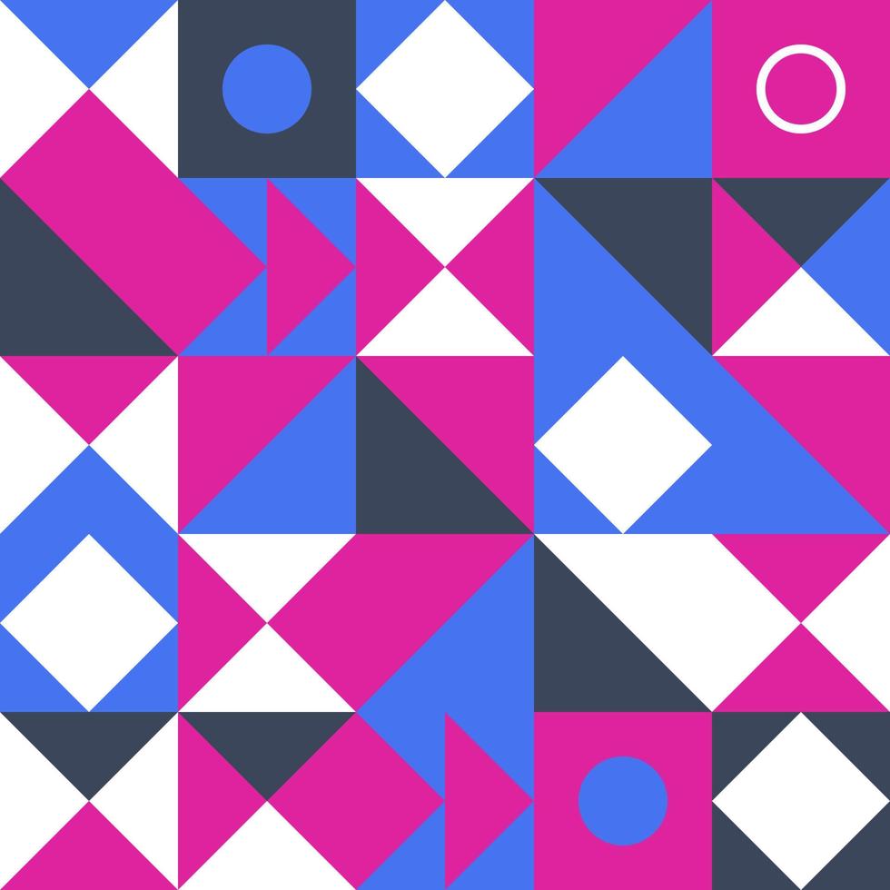 Bauhaus or Scandinavian style Modern abstract geometric seamless pattern vector