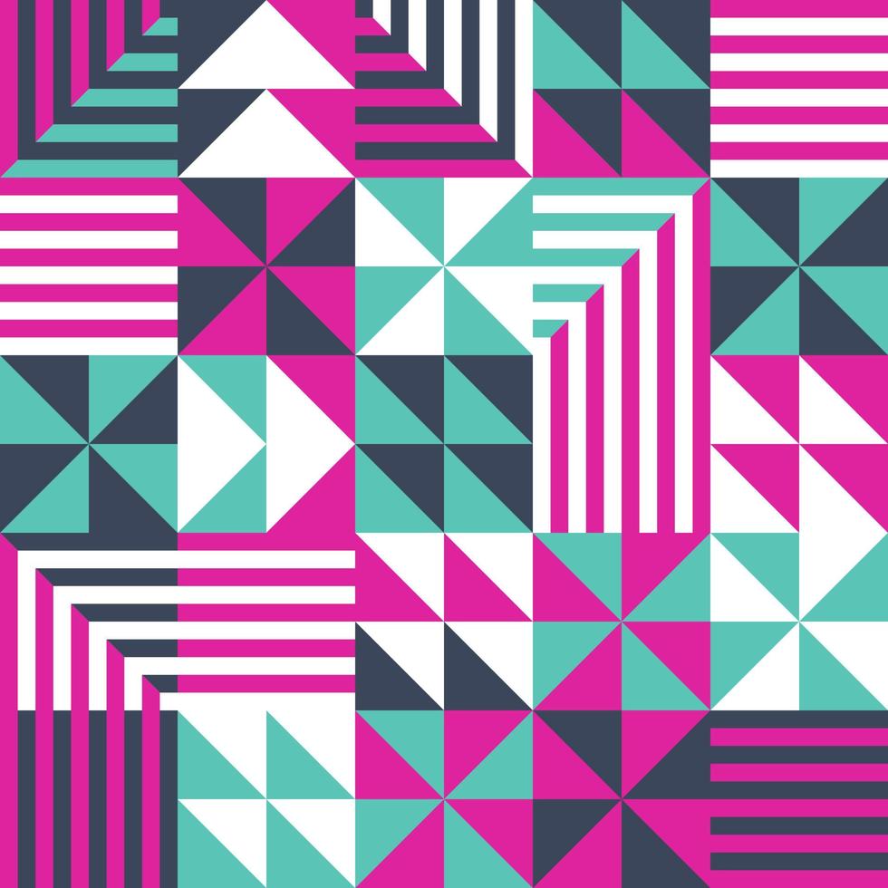 Bauhaus or Scandinavian style Modern abstract geometric seamless pattern vector