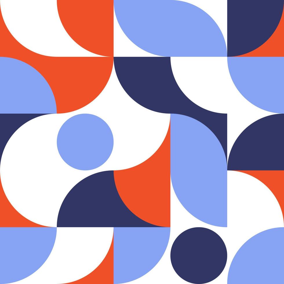 Bauhaus or Scandinavian style Modern abstract geometric seamless pattern vector