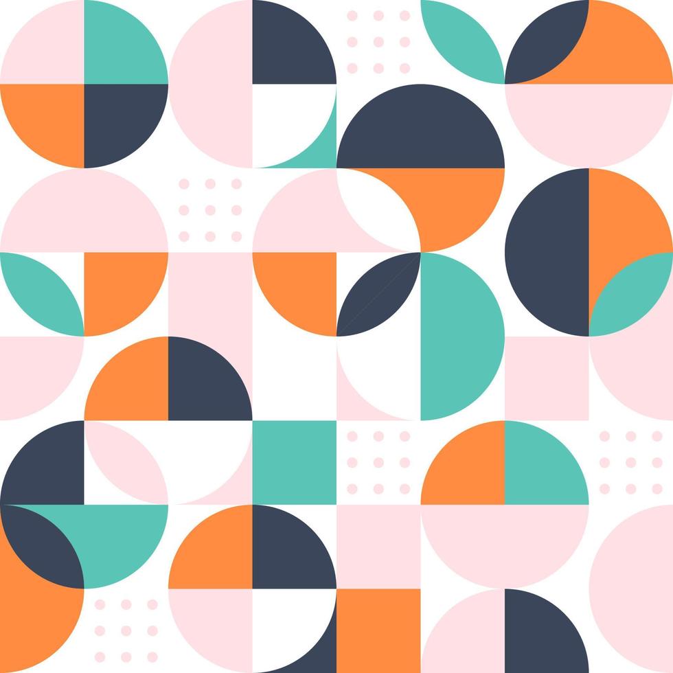 Bauhaus or Scandinavian style Modern abstract geometric seamless pattern vector