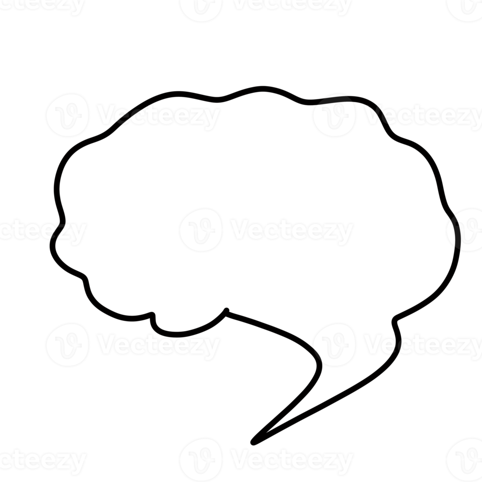 message frame black doodle organic line hand drawn png