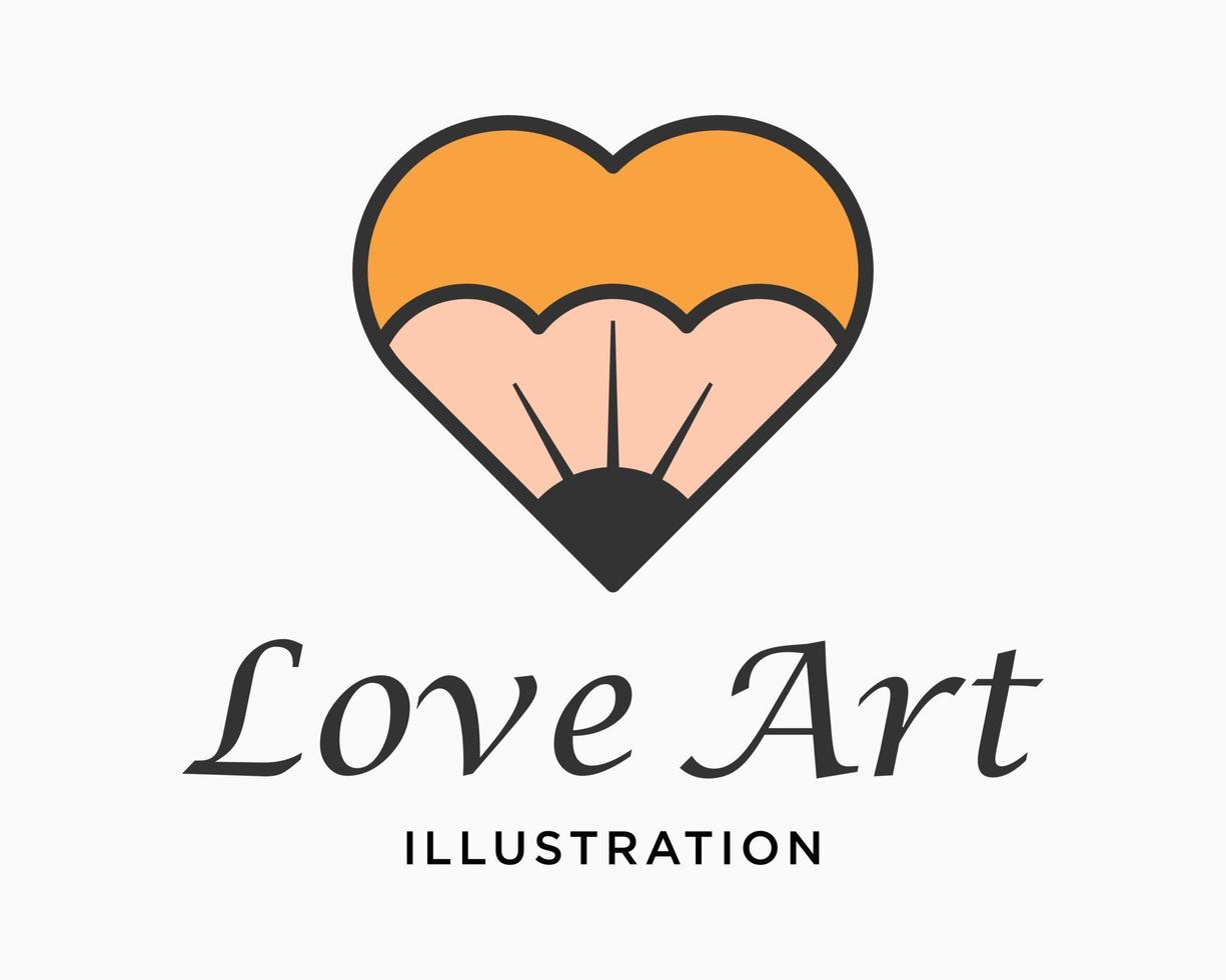 Set Icon Playful Heart Love Shape Pencil Drawing Art Designer Icon ...