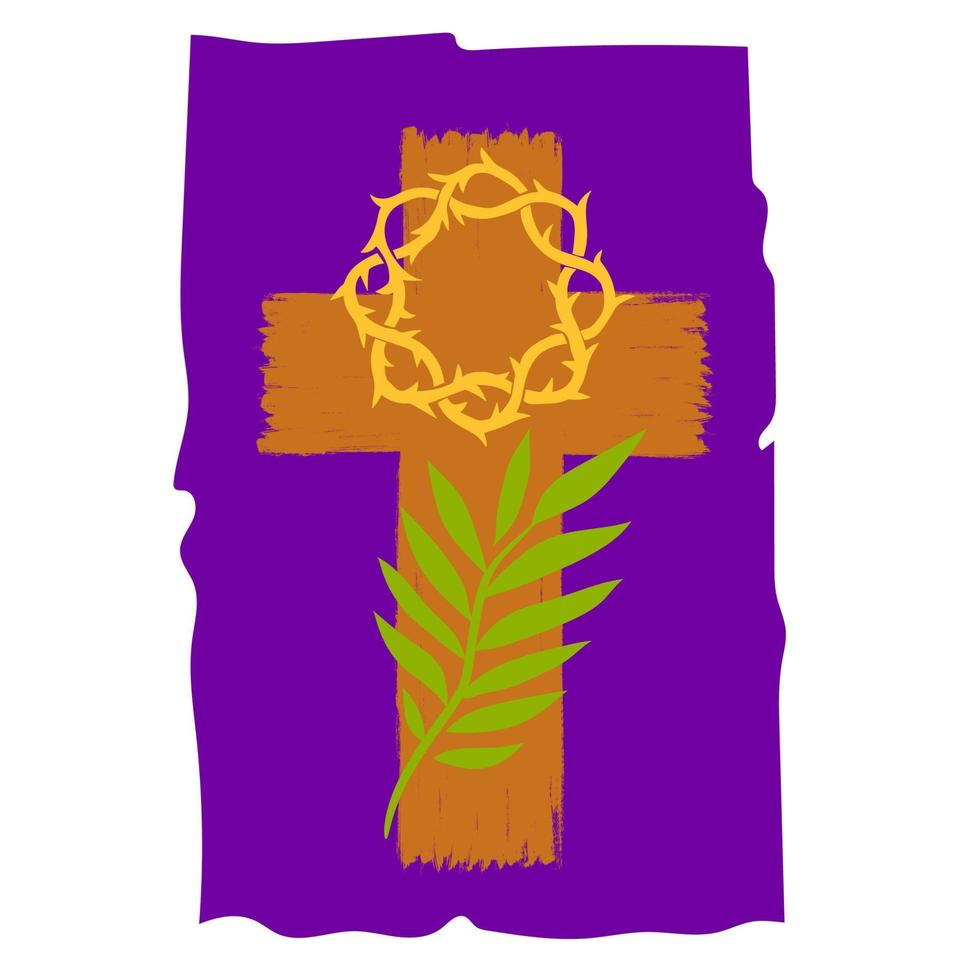 Palm Sunday. Holy week. Hossana vector