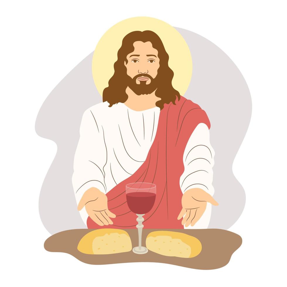 The last supper by jesus christ vector