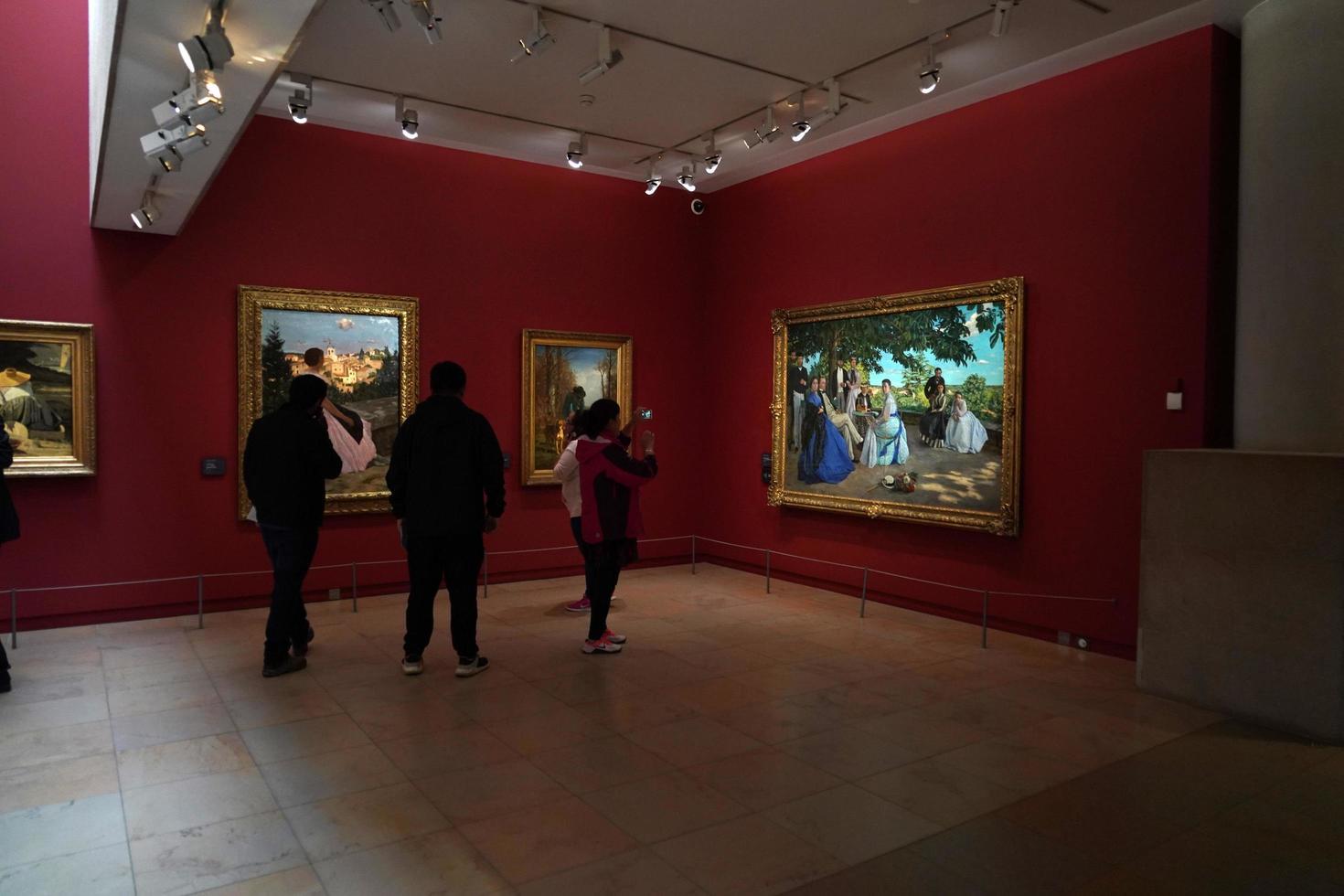 PARIS, FRANCE - OCTOBER 5 2018 -  Orsay Museum full of visitors photo