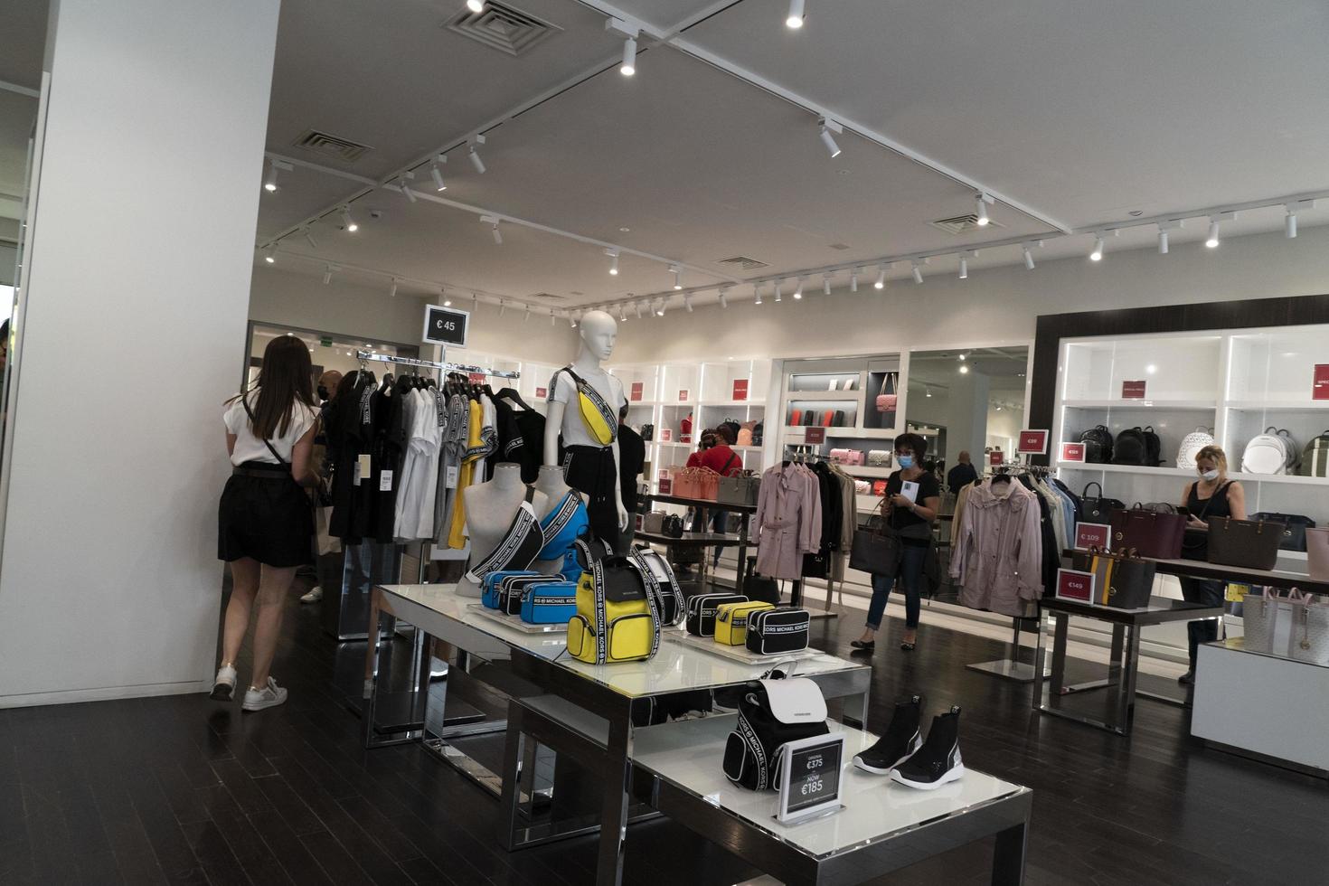 SERRAVALLE SCRIVIA, ITALY - JULY 12 2020 - Sale season in designer outlet is starting after covid lockdown photo