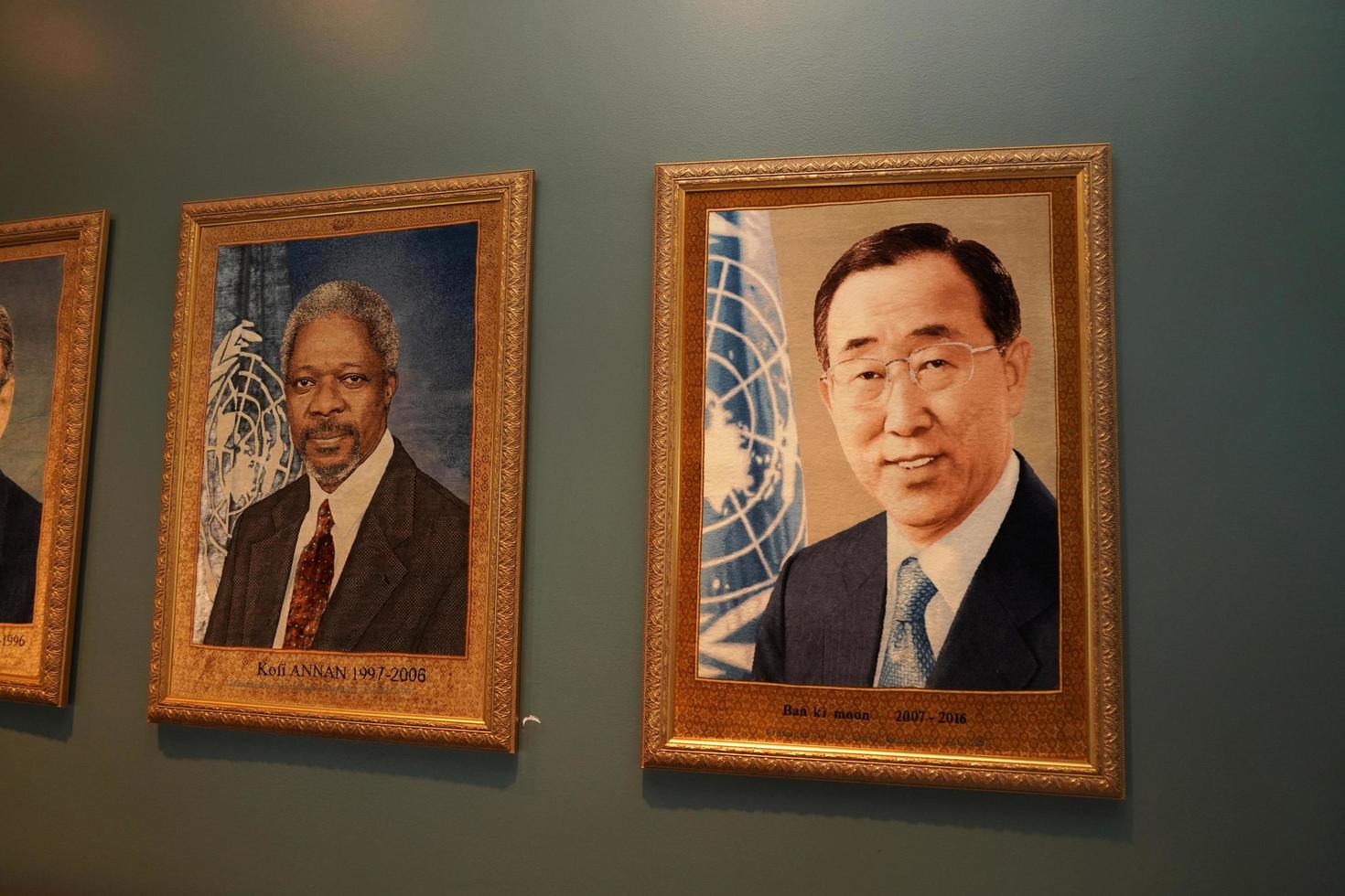 NEW YORK, USA - MAY 25 2018 United Nations past president hall with visitors photo