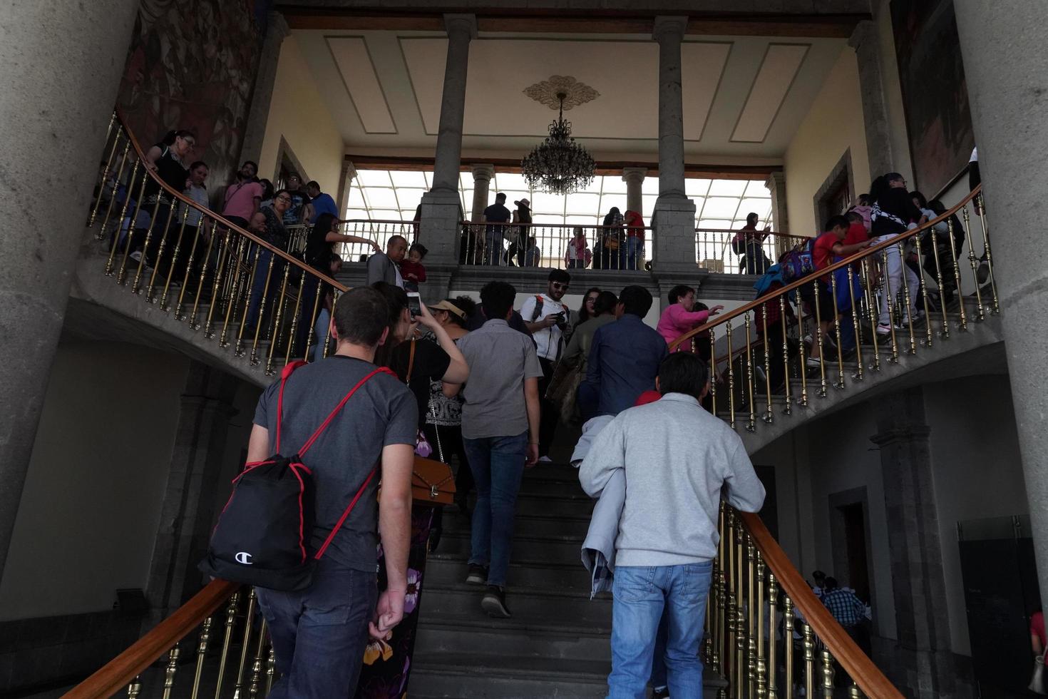 MEXICO CITY, FEBRUARY 3 2019 - Town park Chapultepec crowded of people on sunday photo