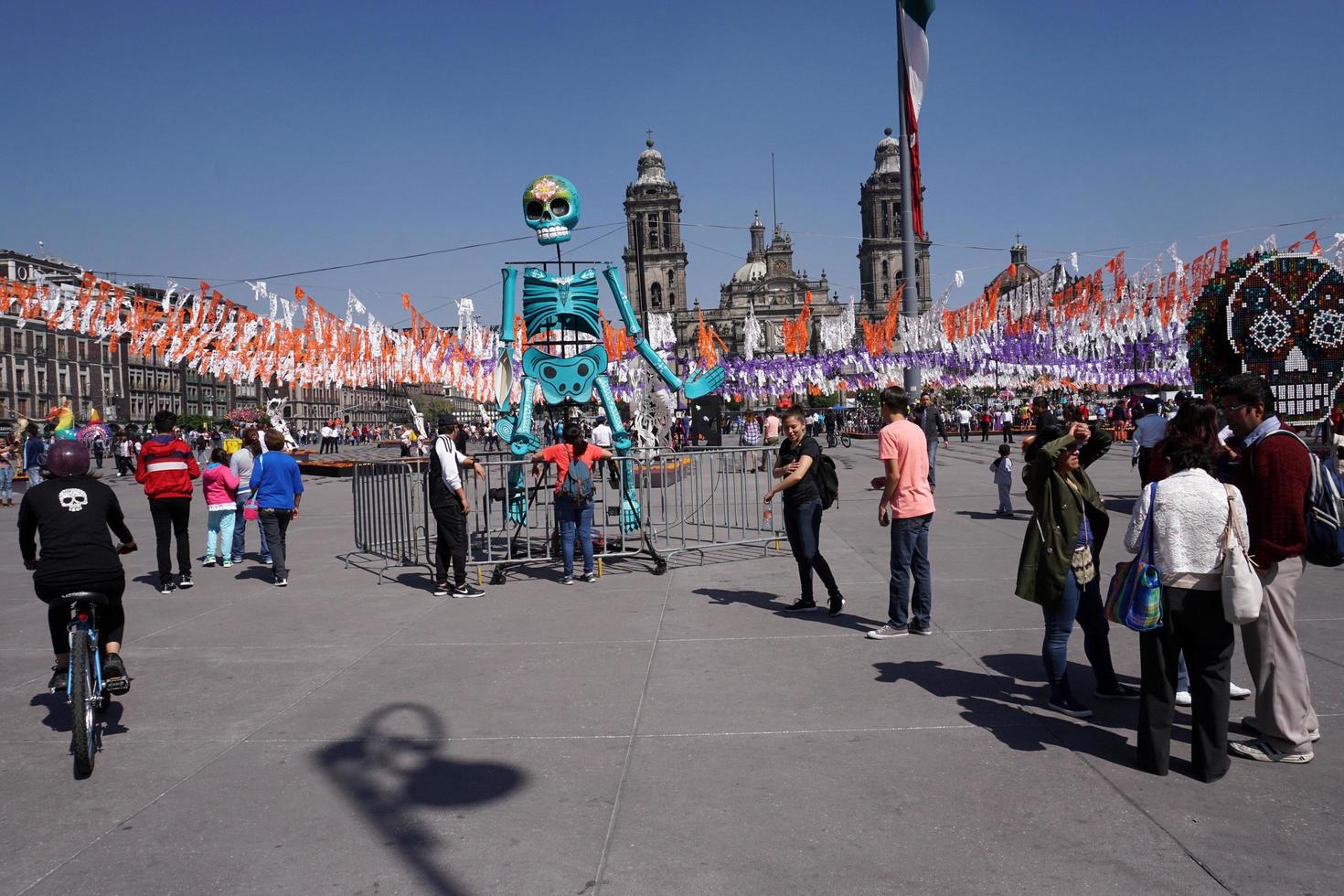 MEXICO CITY, MEXICO - NOVEMBER 5 2017 - Day of dead celebration photo