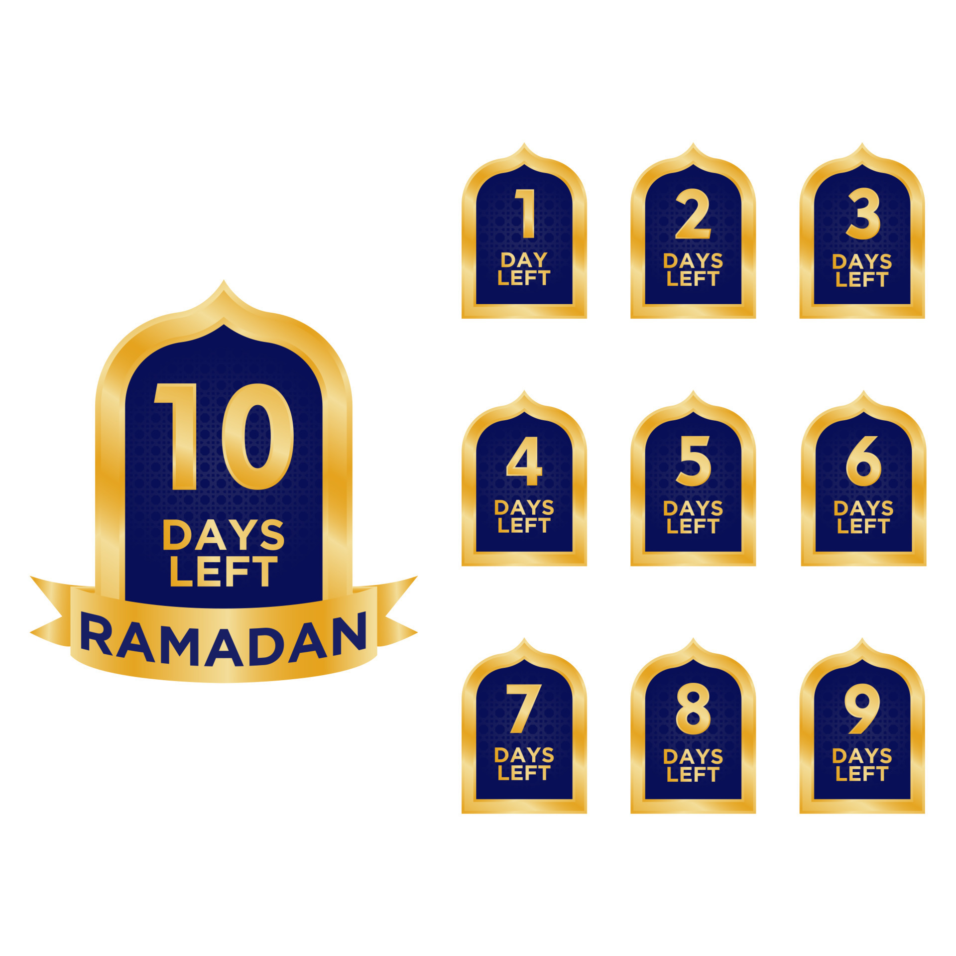 number of days left for ramadan 20978233 Vector Art at Vecteezy