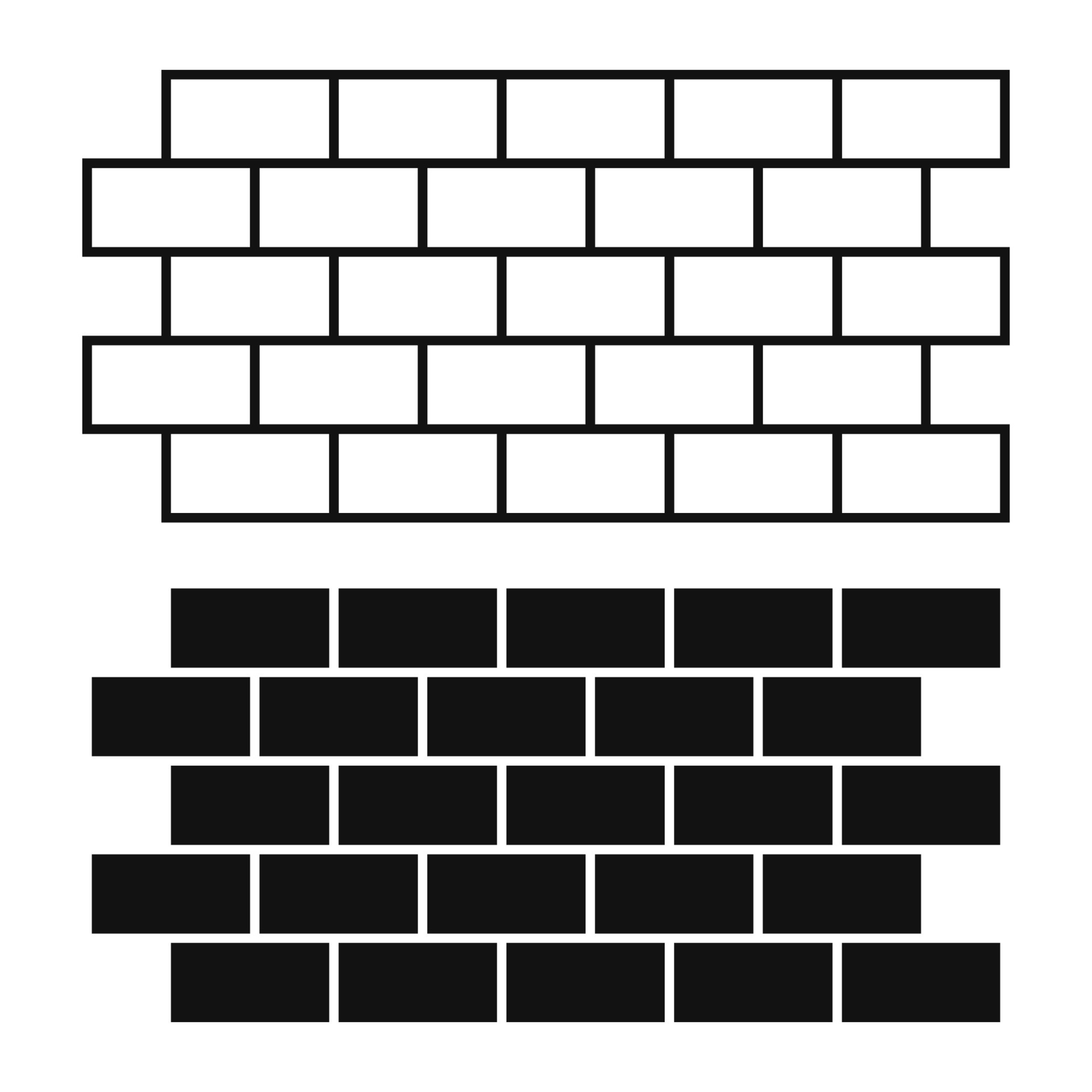 Black brick wall pattern isolated on white background 20978249 Vector