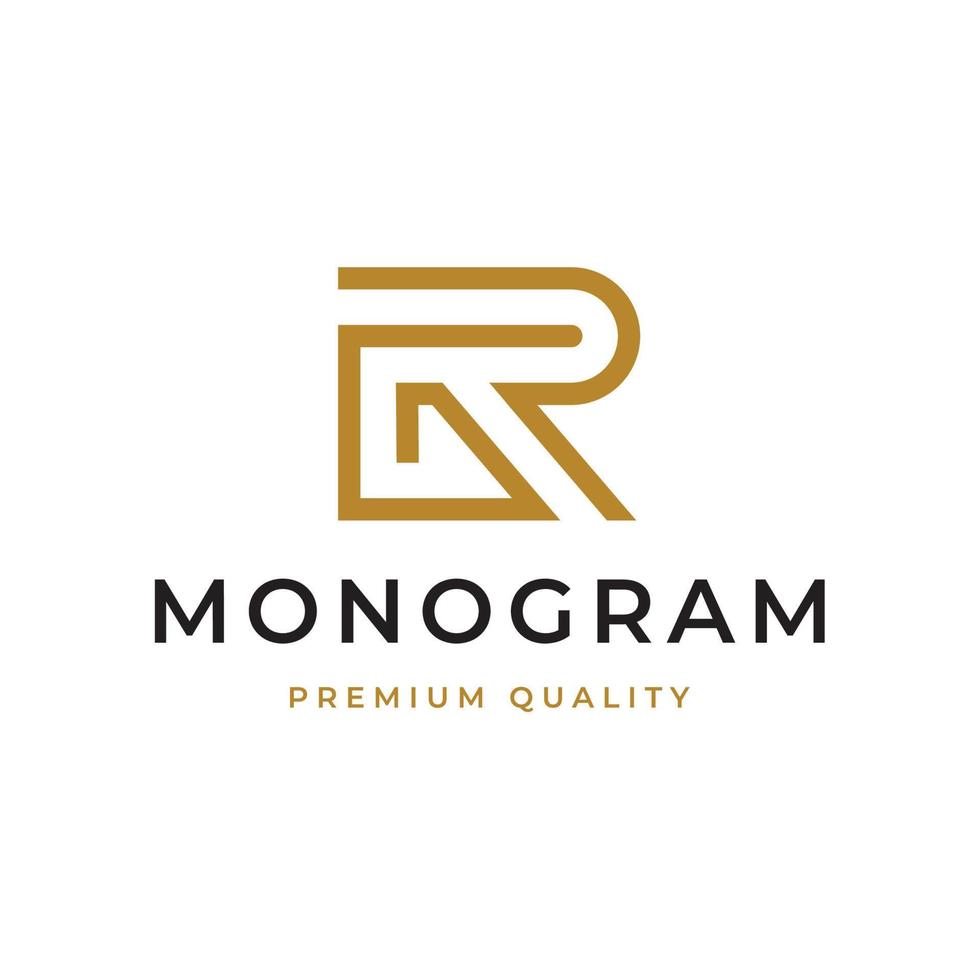 GR RG Letter Logo Template. Initials Monogram Letter Icon for your brand or company identity vector