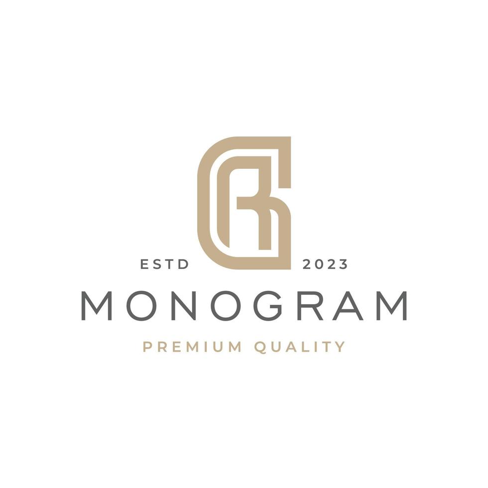 RG GR Letter Logo Template. Initials Monogram Letter Icon for your brand or company identity vector
