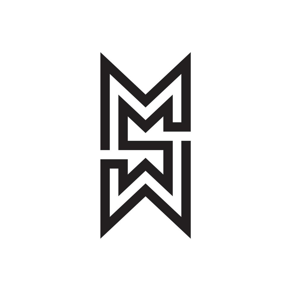 msw inicial letra monograma logo modelo. iniciales Tres letra concepto diseño para tu marca o empresa identidad vector