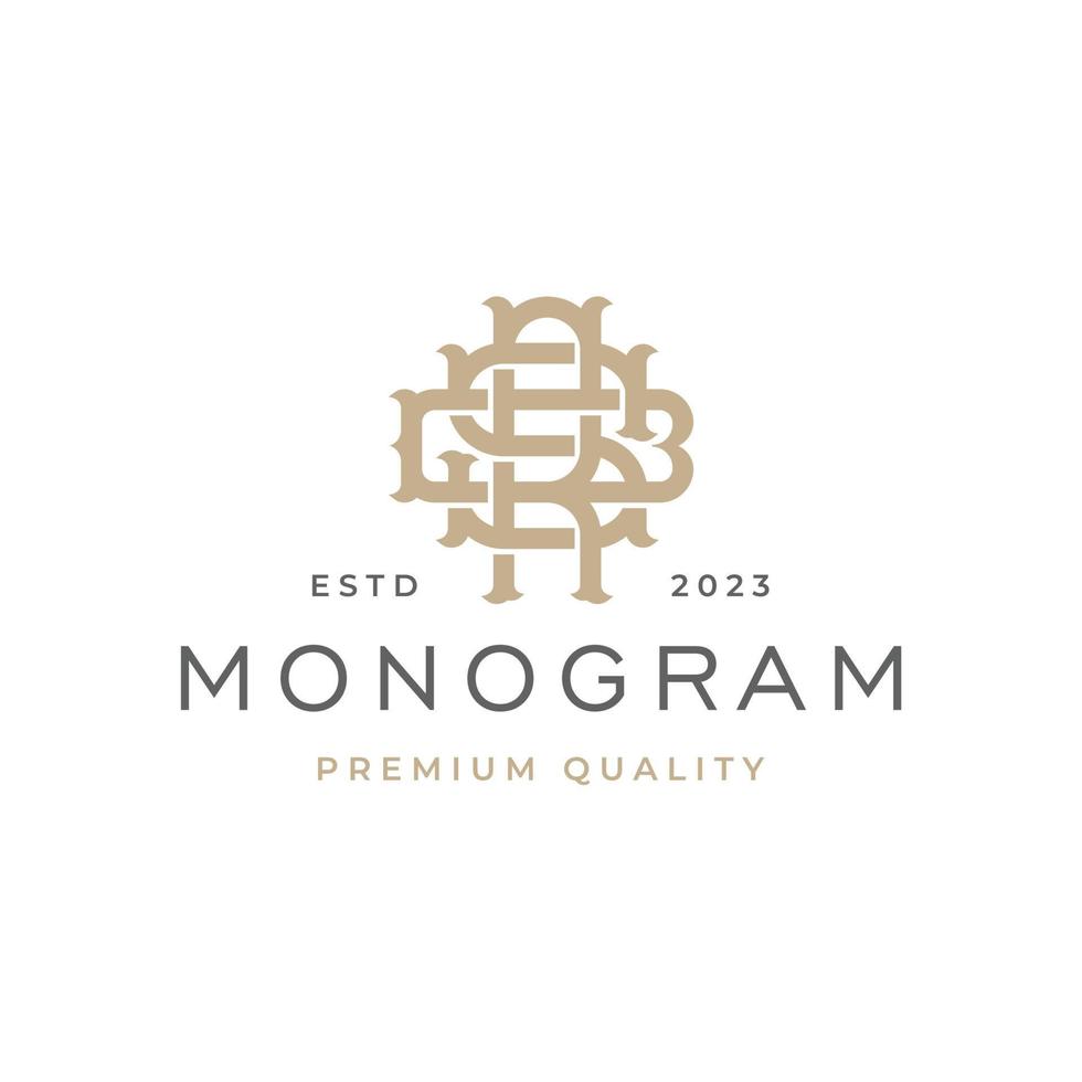 SRB Initial Letter Monogram Logo Template. Initials three letter concept design for your brand or company identity vector