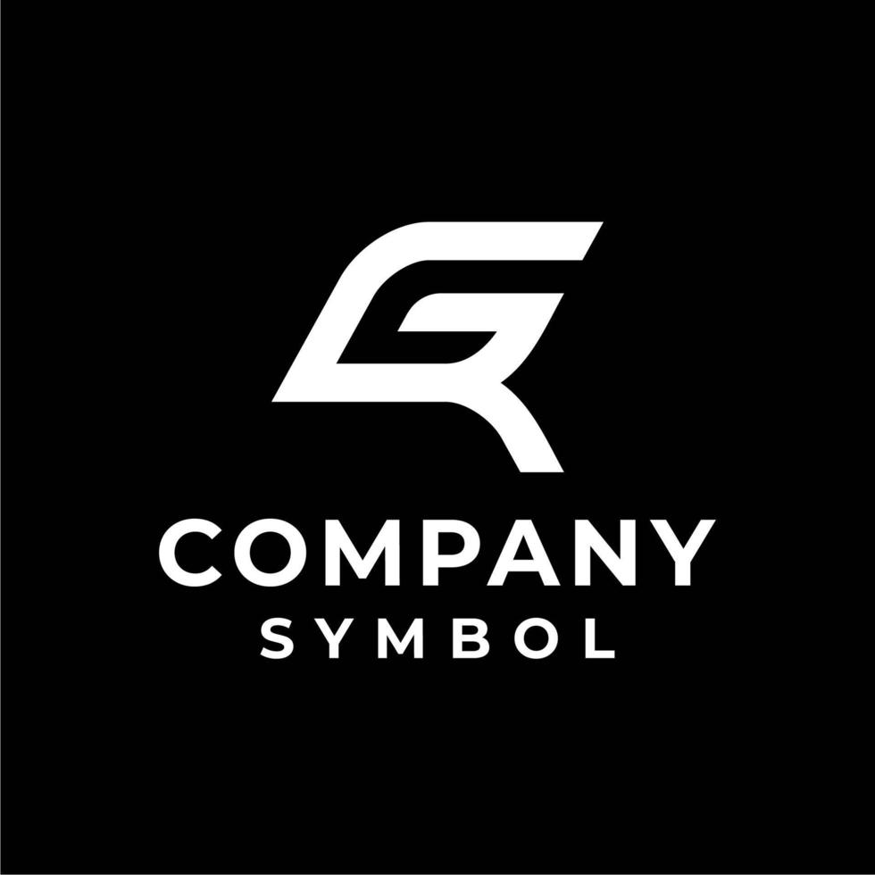 GR Initial Logo Template. Monogram Letter Icon for your brand or company identity vector