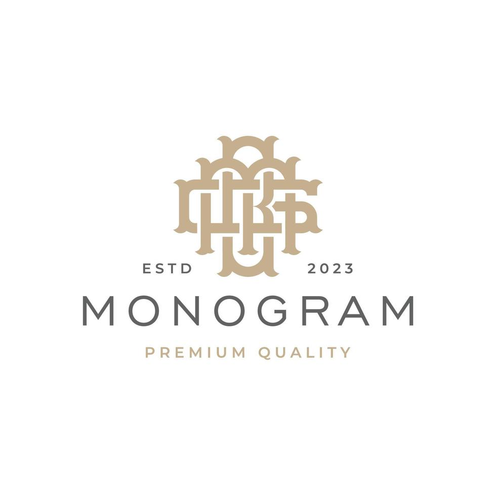 Premium Monogram Letter BMG Logo Design. Initials three letter concept design for your brand or company identity vector