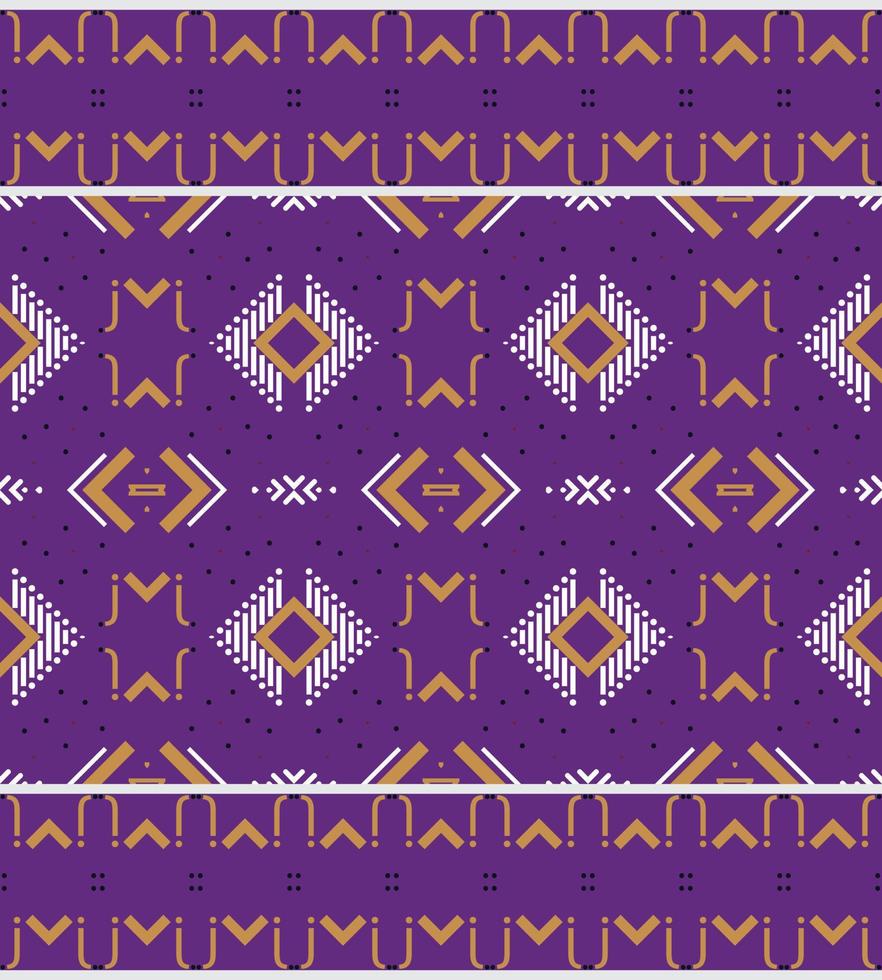 Geometric ethnic pattern design. Traditional ethnic pattern design It is a pattern geometric shapes. Create beautiful fabric patterns. Design for print. Using in the fashion industry. vector