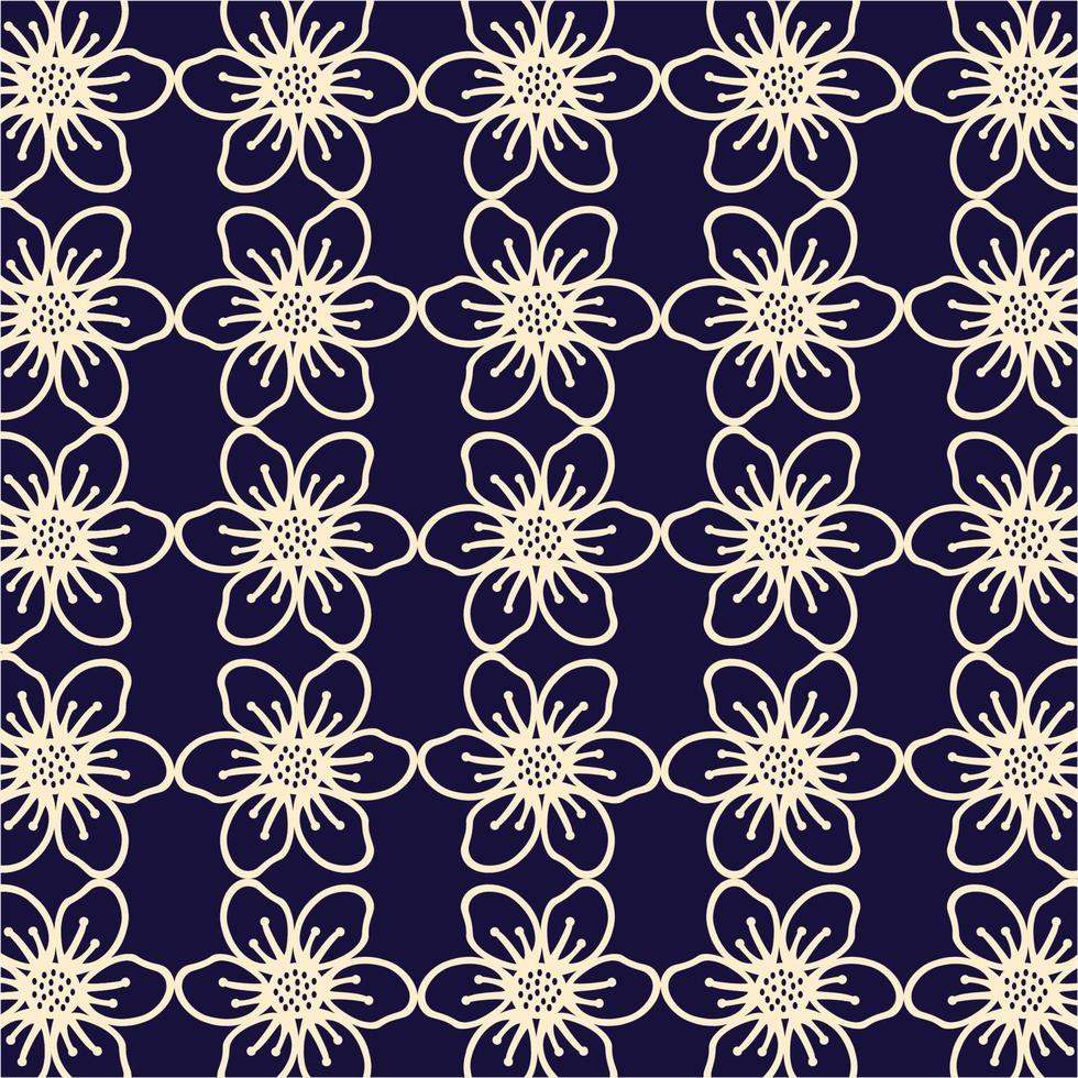 Floral Pattern. Vector Flower Seamless Background.