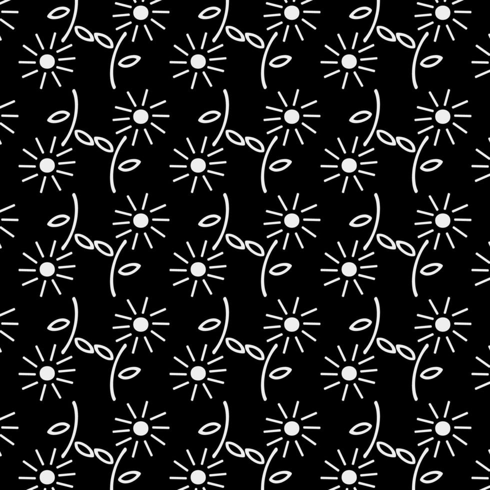 Floral Pattern. Vector Flower Seamless Background.