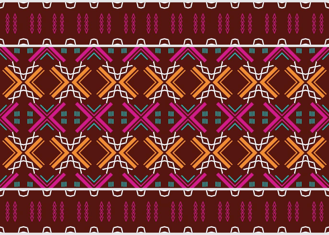 Ethnic pattern vector. traditional patterned wallpaper It is a pattern geometric shapes. Create beautiful fabric patterns. Design for print. Using in the fashion industry. vector