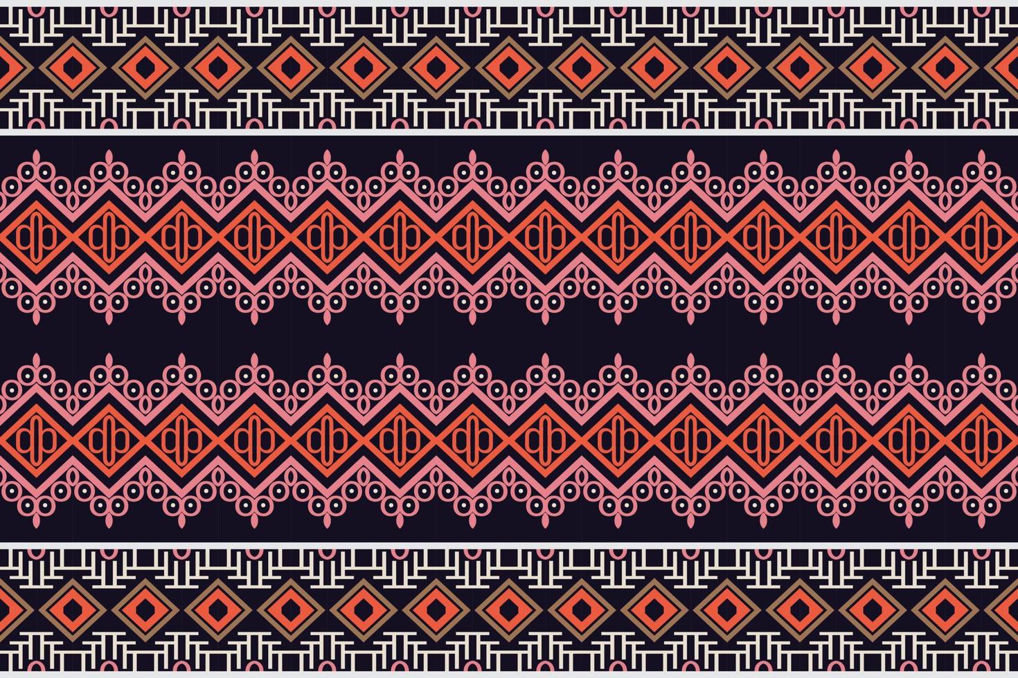 Seamless Indian ethnic pattern. Geometric ethnic pattern traditional Design It is a pattern geometric shapes. Create beautiful fabric patterns. Design for print. Using in the fashion industry. vector
