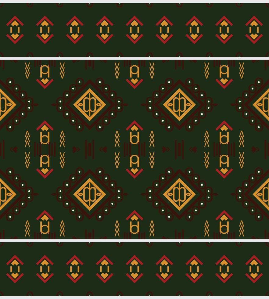 Seamless ethnic pattern design. Traditional ethnic pattern design It is a pattern geometric shapes. Create beautiful fabric patterns. Design for print. Using in the fashion industry. vector