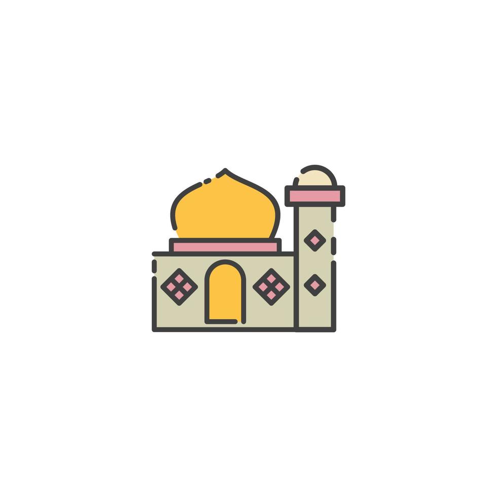 Mosque Vector Icon Illustration logo