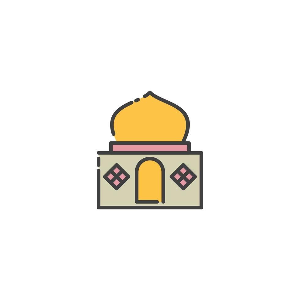 Mosque Vector Icon Illustration logo